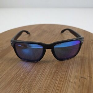 Oakley Holbrook Sunglasses Mens One Size Black Blue Mirrored Square Prizm Custom